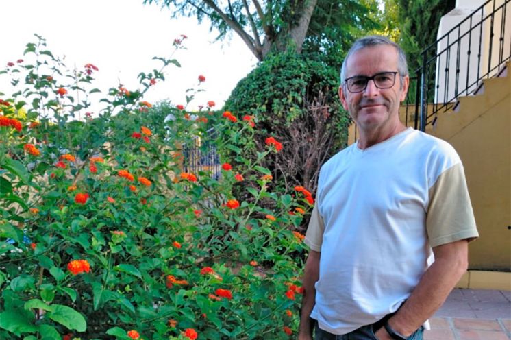 Juan Manuel Luna, siempre rodeado de verde.