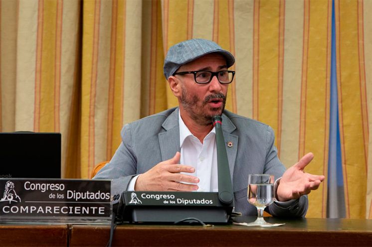 David Moscoso durante su comparecencia.