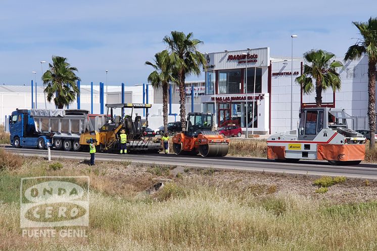 Obras de reasfaltado.