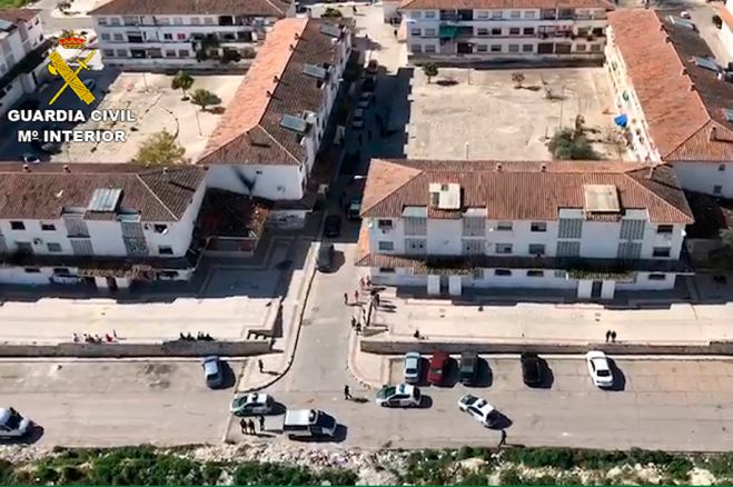 Vista aérea tomada durante la operación.