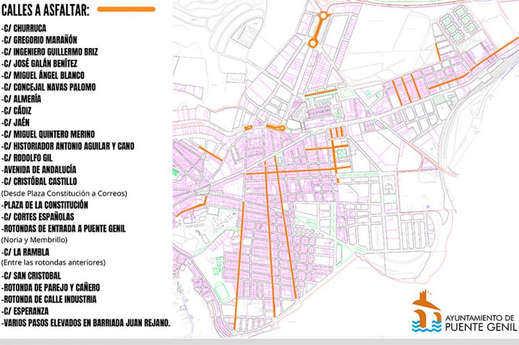 El plan de reasfaltado de calles de Puente Genil comenzará en febrero