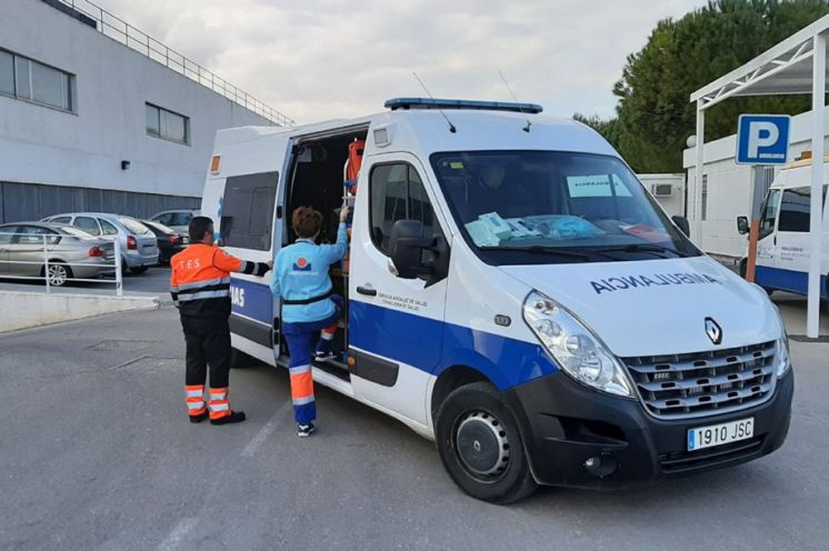 Ambulancia en el Hospital.
