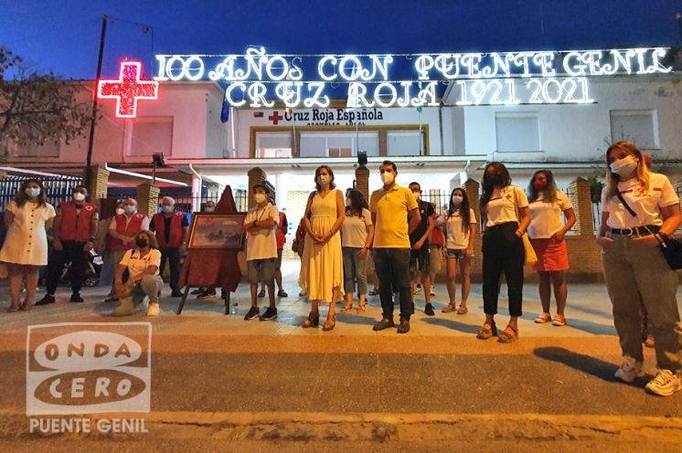 Inauguración del letrero luminoso.